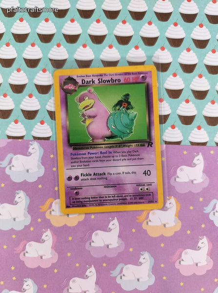 Vintage Rare - Dark Slowbro Team Rocket Non-Holo Pokemon Card 29/82 - VG