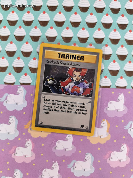 Vintage Rare - Rocket's Sneak Attack Team Rocket Non-Holo Pokemon Card 72/82 - VG