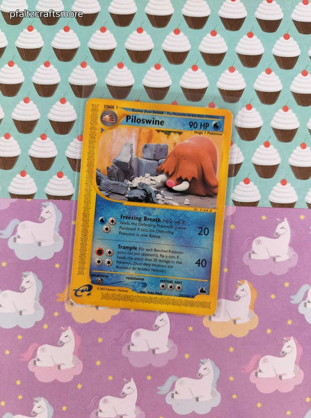 Vintage Rare - Piloswine Skyridge Non-Holo Pokemon Card 24/144 - MP/Creased