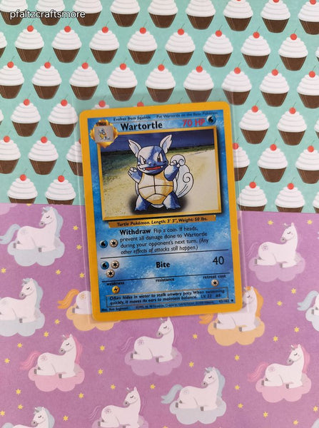 Vintage Uncommon - Wartortle Base Set Non-Holo Pokemon Card 42/102 - VG