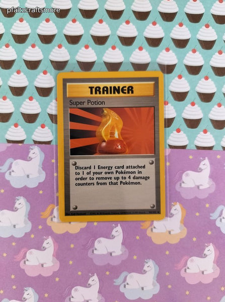 Vintage Uncommon - Super Potion Base Non-Holo Pokemon Card 90/102 - VG (E)