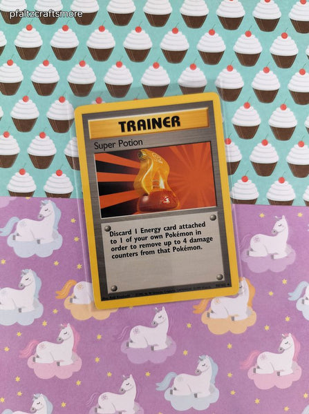 Vintage Uncommon - Super Potion Base Non-Holo Pokemon Card 90/102 - VG (F)