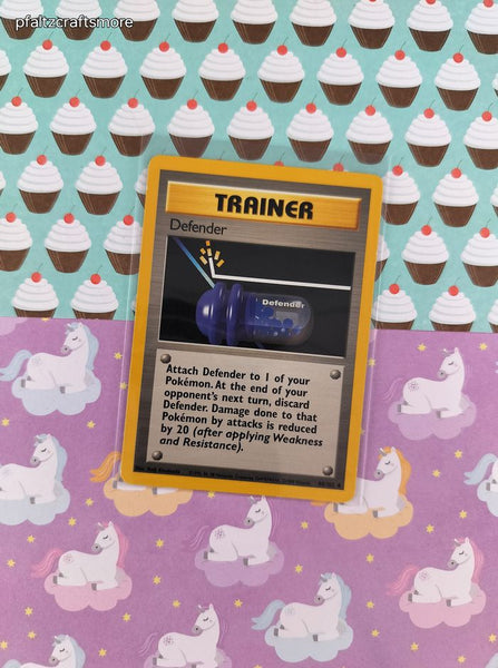 Vintage Uncommon - Defender Base Set Non-Holo Pokemon Card 80/102 - MP/Creased