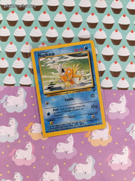 Vintage Uncommon - Magikarp Base Set 2 Non-Holo Pokemon Card 50/130 - LP