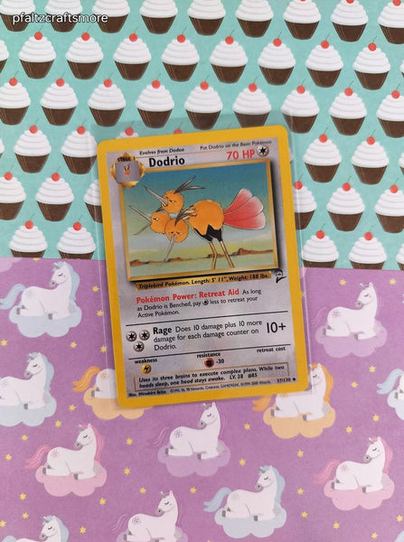 Vintage Uncommon - Dodrio Base Set 2 Non-Holo Pokemon Card 37/130 - VG