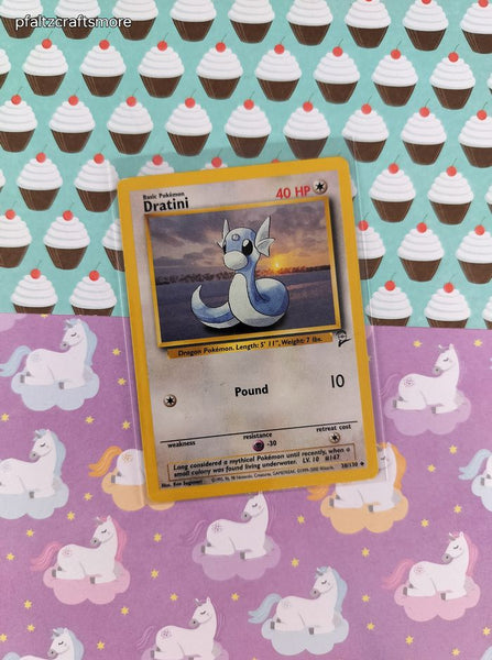Vintage Uncommon - Dratini Base Set 2 Non-Holo Pokemon Card 38/130 - VG (B)