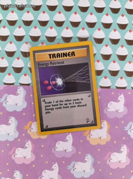 Vintage Uncommon - Energy Retrieval Base Set 2 Non-Holo Pokemon Card 110/130 - VG (B)
