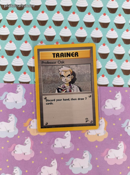 Vintage Uncommon - Professor Oak Base Set 2 Non-Holo Pokemon Card 116/130 - VG
