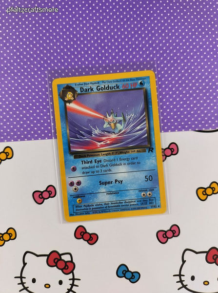 Vintage Uncommon - Dark Golduck Team Rocket Non-Holo Pokemon Card 37/82  - VG
