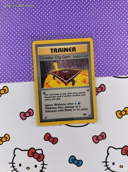 Vintage Uncommon - Cinnabar City Gym Challenge Non-Holo Pokemon Card 113/132 - MP/Creased