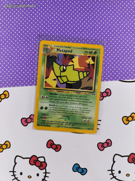 Vintage Uncommon - Metapod Neo Discovery Non-Holo Pokemon Card 42/75 - VG