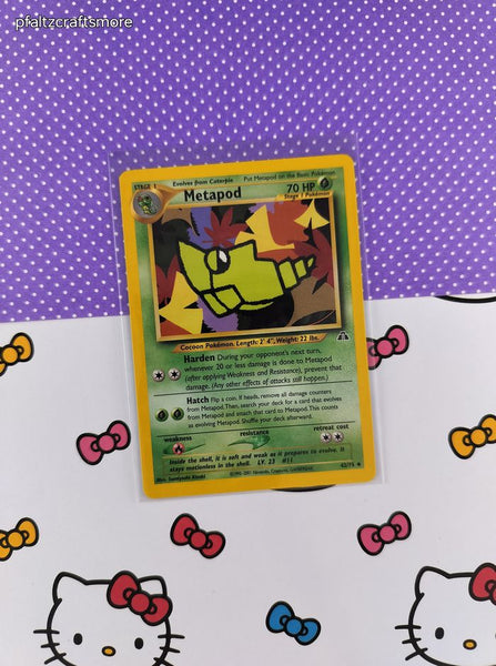 Vintage Uncommon - Metapod Neo Discovery Non-Holo Pokemon Card 42/75 - VG (B)