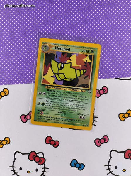 Vintage Uncommon - Metapod Neo Discovery Non-Holo Pokemon Card 42/75 - VG (C)