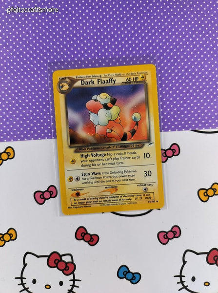 Vintage Uncommon - Dark Flaafy Neo Destiny Non-Holo Pokemon Card 34/105 - VG
