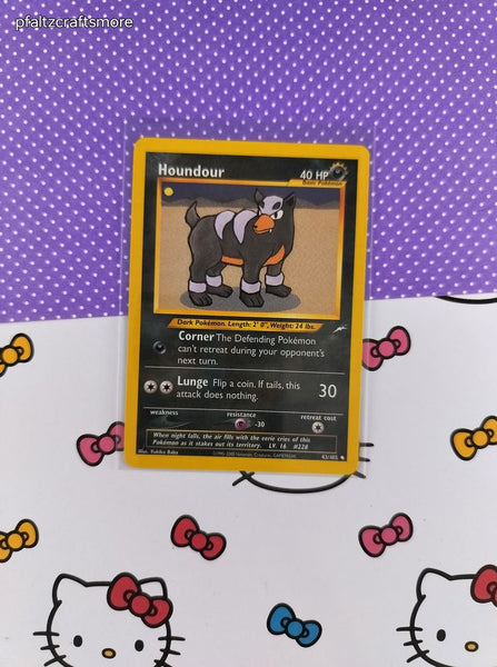 Vintage Uncommon - Houndour Neo Destiny Non-Holo Pokemon Card 43/105 - VG