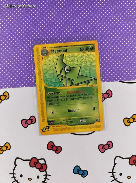 Vintage Uncommon - Metapod Expedition Non-Holo Pokemon Card 87/165 - VG