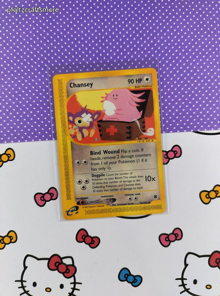 Vintage Uncommon - Chansey Expedition Non-Holo Pokemon Card 72/165 - VG