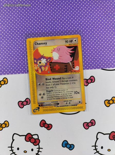 Vintage Uncommon - Chansey Expedition Non-Holo Pokemon Card 72/165 - LP