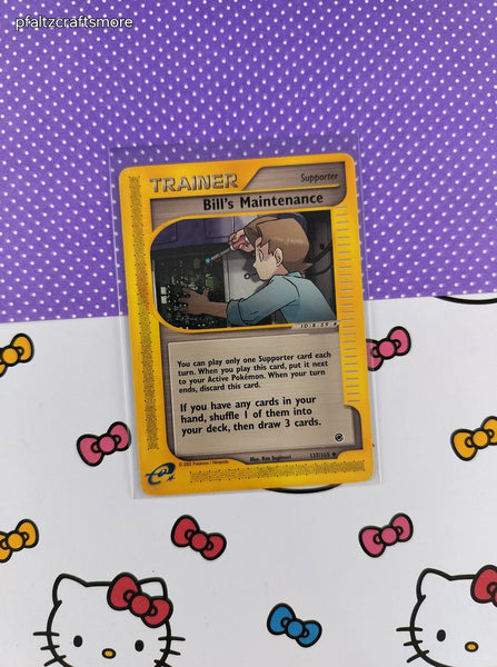 Vintage Uncommon - Bill's Maintenance Expedition Non-Holo Pokemon Card 137/165 - LP