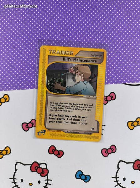 Vintage Uncommon - Bill's Maintenance Expedition Non-Holo Pokemon Card 137/165 - LP (B)