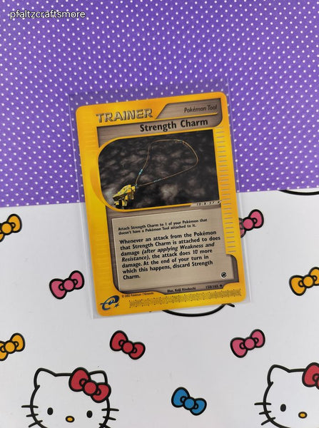 Vintage Uncommon - Strength Charm Expedition Non-Holo Pokemon Card 150/165 - VG