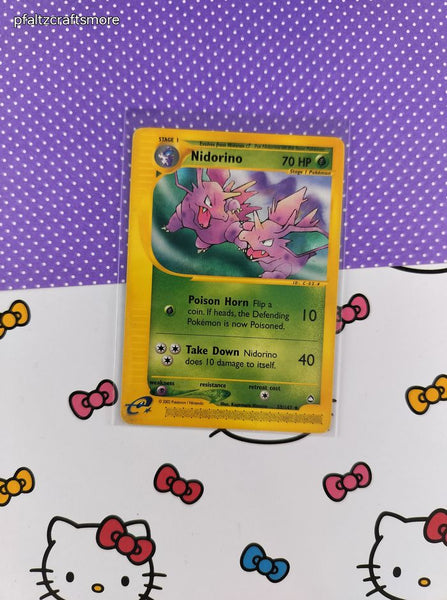 Vintage Uncommon - Nidorino Aquapolis Non-Holo Pokemon Card 55/147 - LP