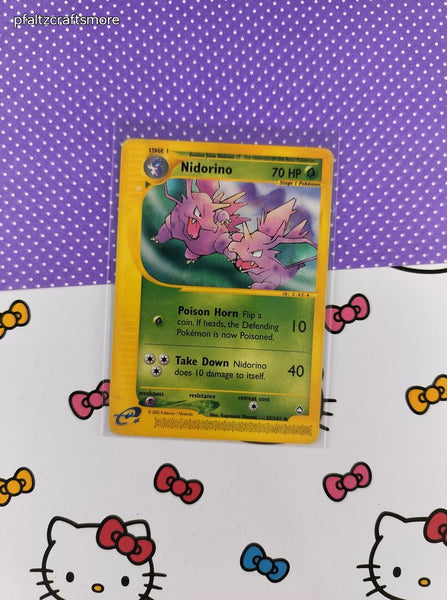 Vintage Uncommon - Nidorino Aquapolis Non-Holo Pokemon Card 55/147 - LP (B)