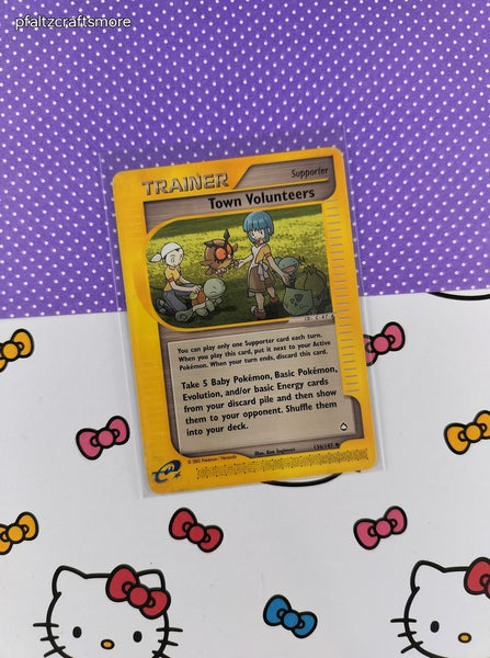 Vintage Uncommon - Town Volunteers Aquapolis Non-Holo Pokemon Card 136/147 - LP