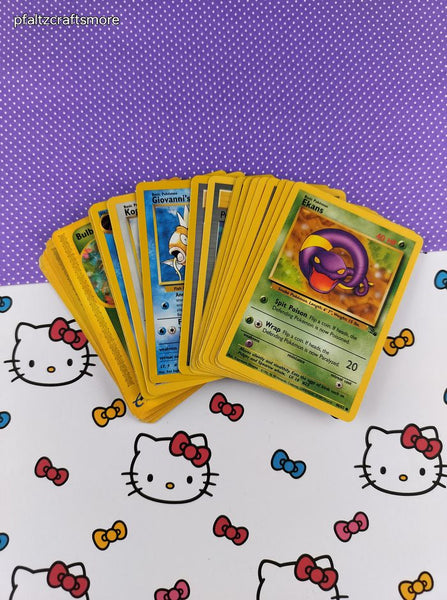 Vintage 1990's Bulk Pokemon Card Lot, 26 Common WOTC Cards w/Duplicates
