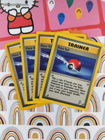 Vintage Common - Set/4 Poke Ball Base Set 2 Pokemon Cards 121/130 - LP