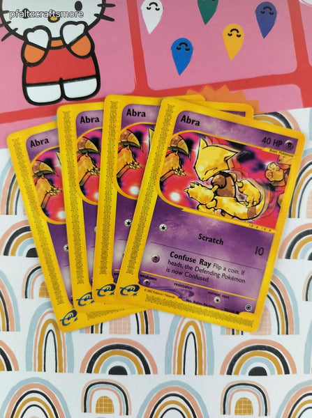 Vintage Common - Set/4 Abra Expedition Non-Holo Pokemon Cards 93/165 - LP