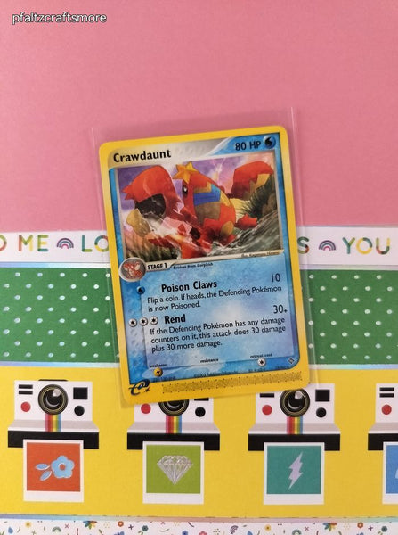 Vintage Rare - Crawdaunt Dragon Non-Holo Pokemon Card 13/97 - VG