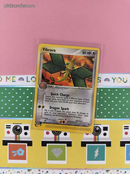 Vintage Rare - Vibrava EX Dragon Non-Holo Pokemon Card 22/97 - VG