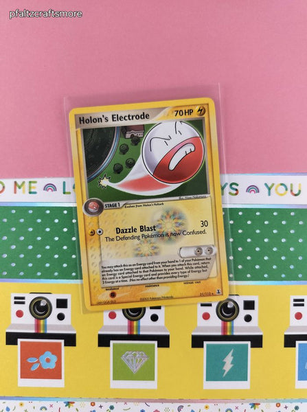 Vintage Rare - Holon's Electrode EX Delta Species Non-Holo Pokemon Card 21/113 - VG