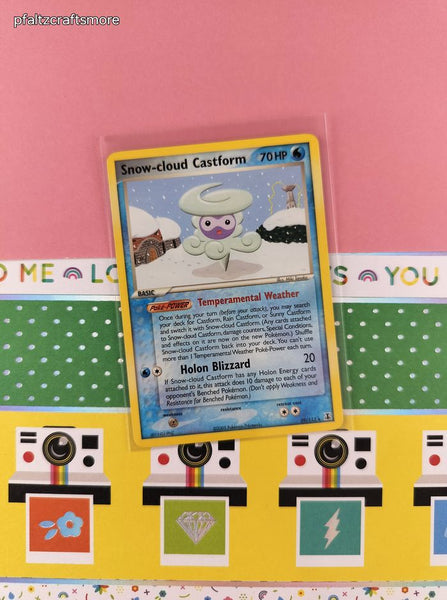 Vintage Rare - Snow-cloud Castform EX Delta Species Non-Holo Pokemon Card 29/113 - VG
