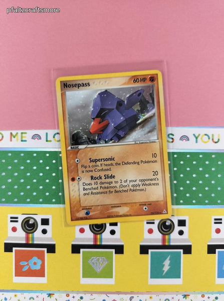 Vintage Rare - Nosepass Holon Phantoms Non-Holo Pokemon Card 25/110 - LP