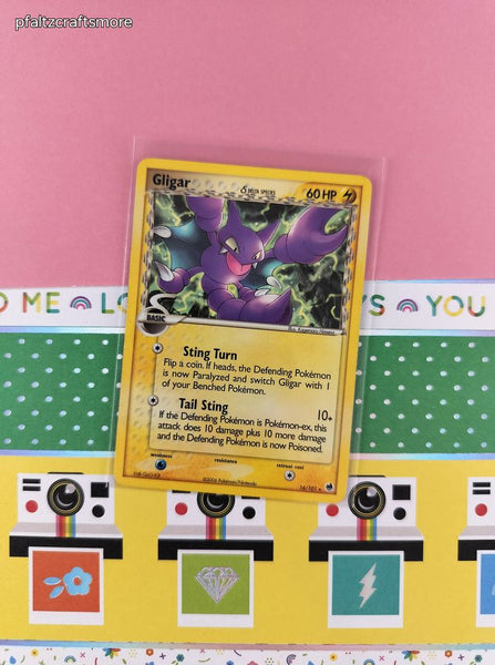 Vintage Rare - Gligar EX Dragon Frontiers Non-Holo Pokemon Card 16/101 - VG