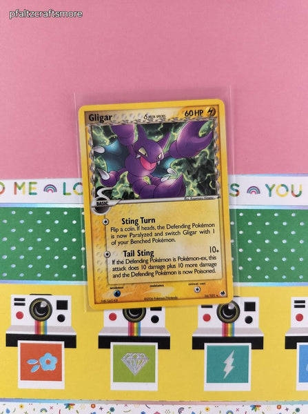 Vintage Rare - Gligar EX Dragon Frontiers Non-Holo Pokemon Card 16/101 - LP