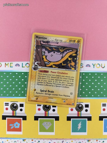 Vintage Rare - Mantine Dragon Frontiers Non-Holo Pokemon Card 20/101 - VG (B)