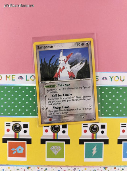 Vintage Rare - Zangoose EX Power Keepers Non-Holo Pokemon Card 25/108 - VG