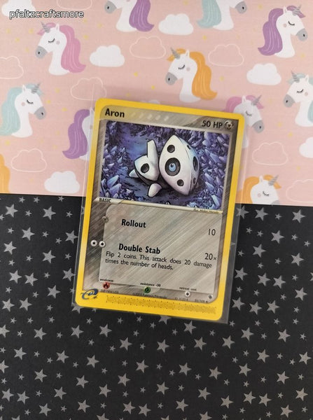 Vintage Uncommon - Aron EX Ruby & Sapphire Non-Holo Pokemon Card 25/109 - VG