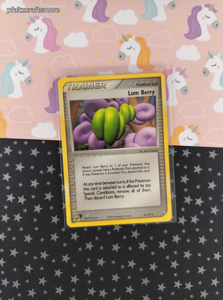 Vintage Uncommon - Lum Berry EX Ruby & Sapphire Non-Holo Pokemon Card 84/109 - VG