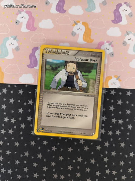 Vintage Uncommon - Professor Birch EX Ruby & Sapphire Non-Holo Pokemon Card 89/109 - VG