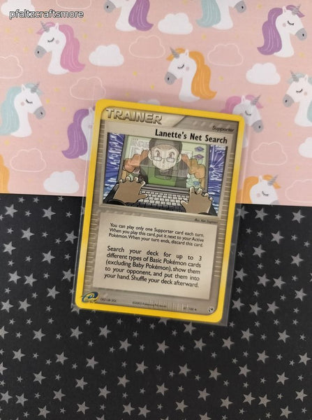 Vintage Uncommon - Lanette's Net Search EX Sandstorm Non-Holo Pokemon Card 87/100 - LP
