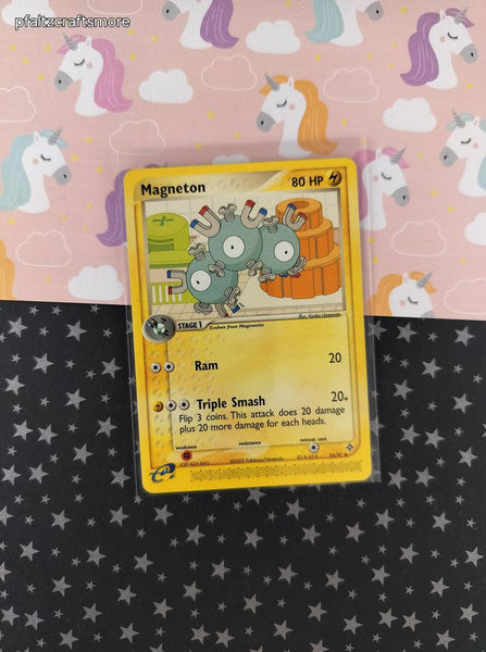 Vintage Uncommon - Magneton ex Dragon Non-Holo Pokemon Card 35/97 - VG (B)