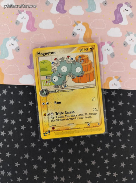Vintage Uncommon - Magneton ex Dragon Non-Holo Pokemon Card 35/97 - VG (C)