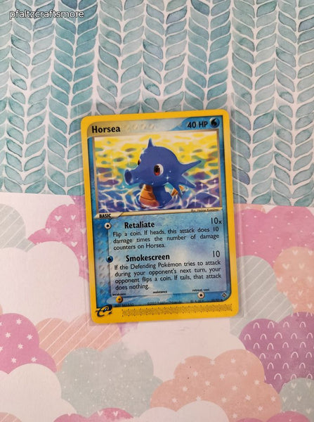 Vintage Uncommon - Horsea ex Dragon Non-Holo Pokemon Card 33/97 - VG (B)