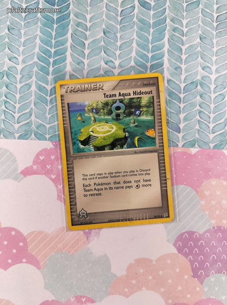 Vintage Uncommon - Team Aqua Hideout ex Magma vs Aqua Non-Holo Pokemon Card 78/95 - LP
