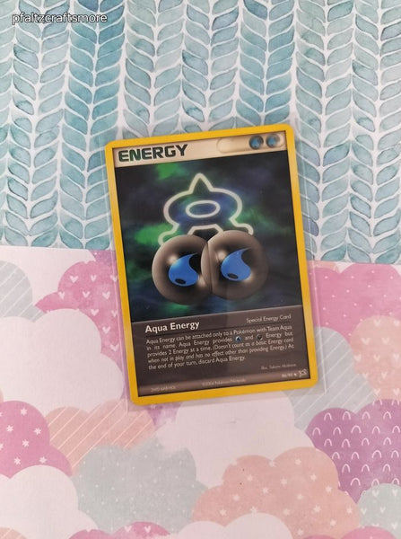 Vintage Uncommon - Aqua Energy ex Magma vs Aqua Non-Holo Pokemon Card 86/95 - VG
