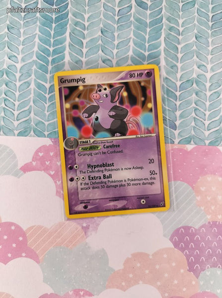 Vintage Uncommon - Grumpig ex Deoxys Non-Holo Pokemon Card 32/107 - NM